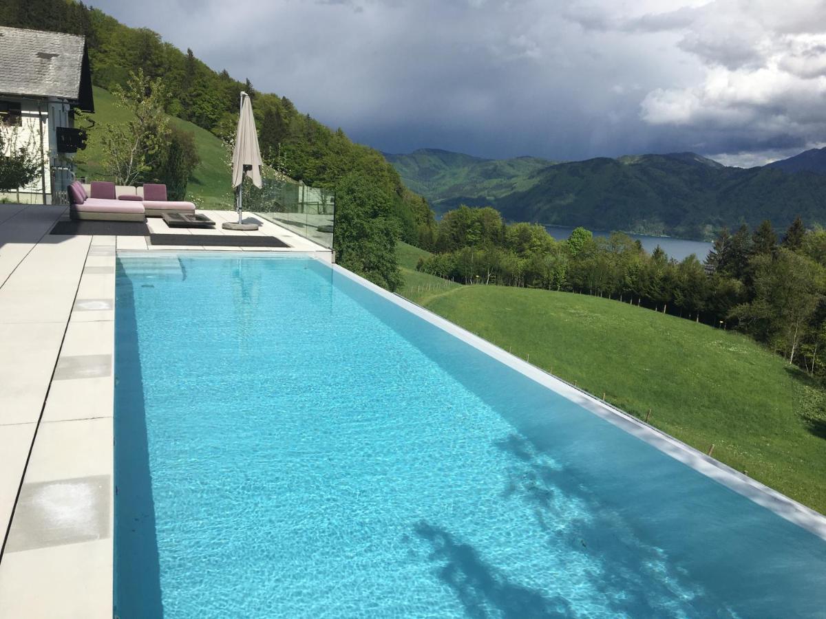 Attersee Luxury Design Villa With Dream Views, Large Pool And Sauna Нусдорф-ам-Аттерзее Экстерьер фото