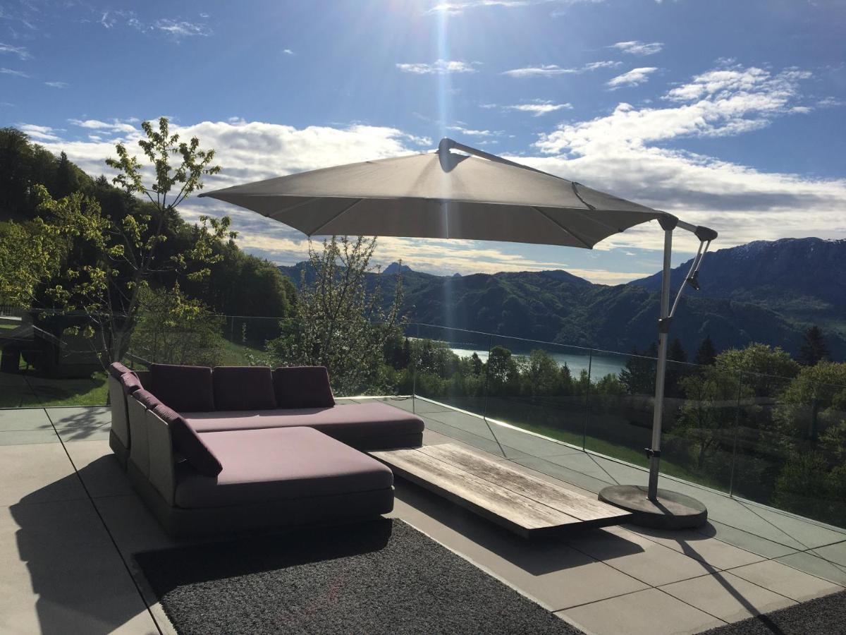 Attersee Luxury Design Villa With Dream Views, Large Pool And Sauna Нусдорф-ам-Аттерзее Экстерьер фото
