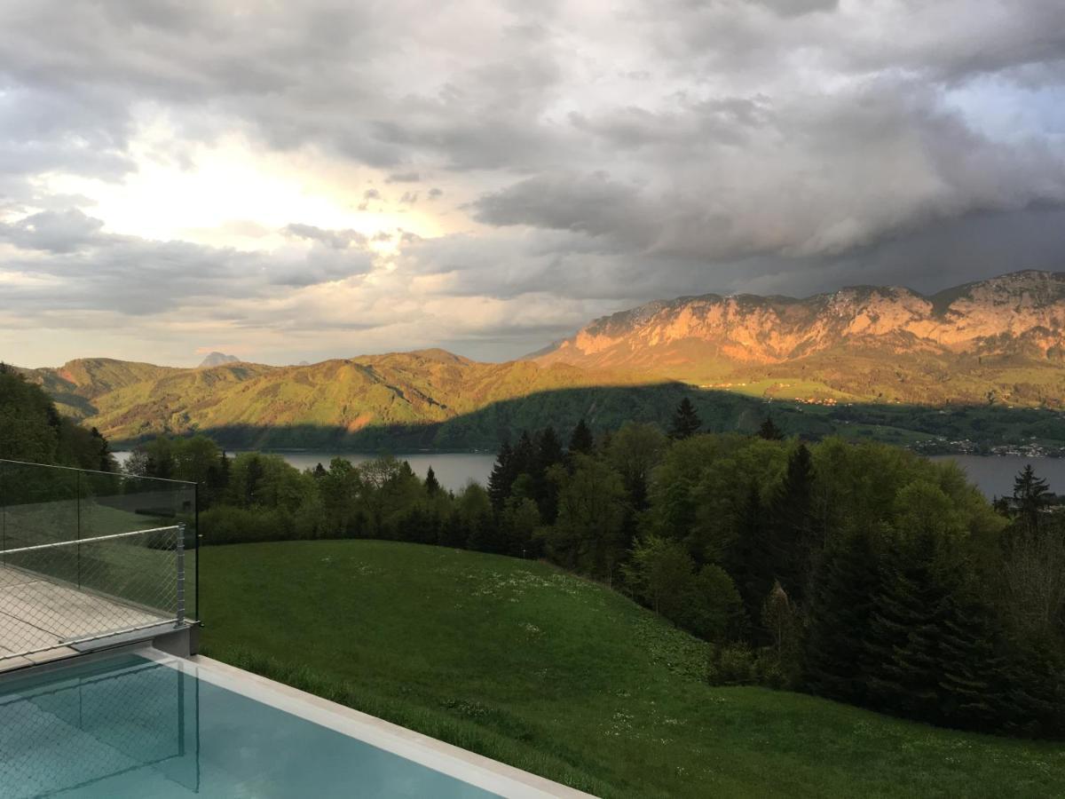 Attersee Luxury Design Villa With Dream Views, Large Pool And Sauna Нусдорф-ам-Аттерзее Экстерьер фото