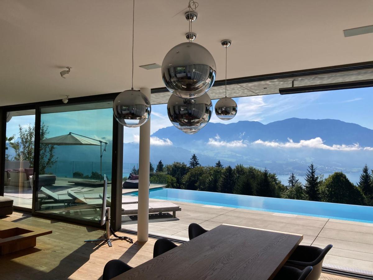 Attersee Luxury Design Villa With Dream Views, Large Pool And Sauna Нусдорф-ам-Аттерзее Экстерьер фото